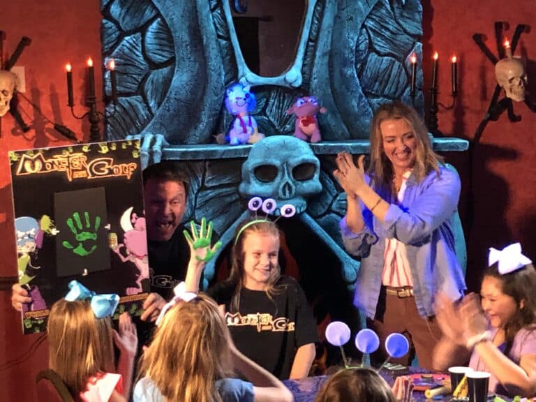 Lafayette Birthday Parties 1 Kids celebrating a birthday at monster mini golf