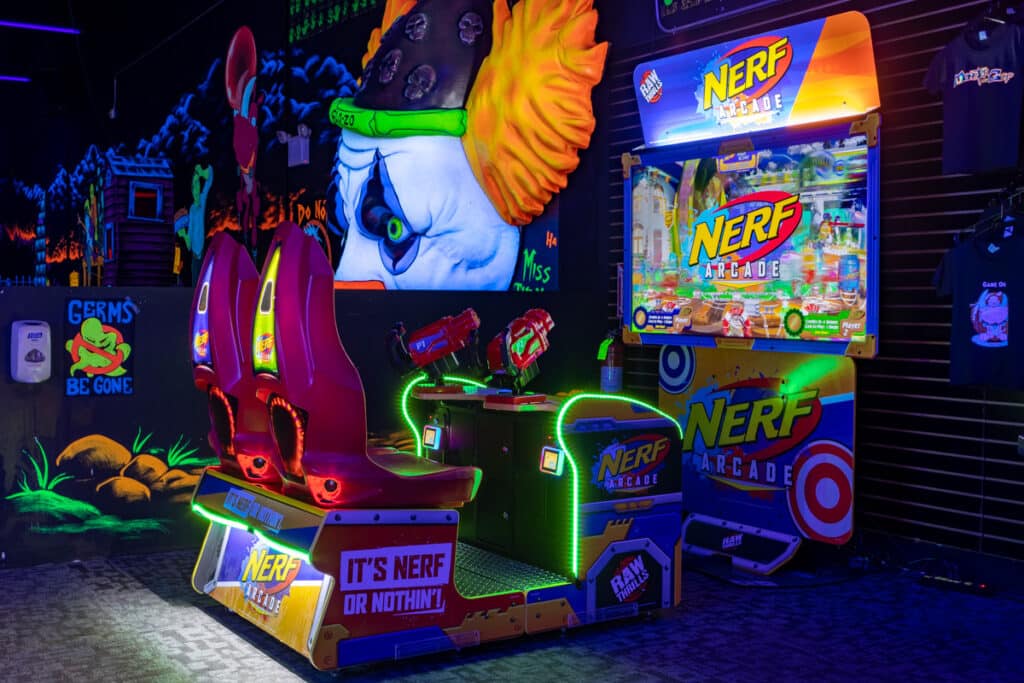 Nerf arcade game at monster mini golf in eatontown, new jersey