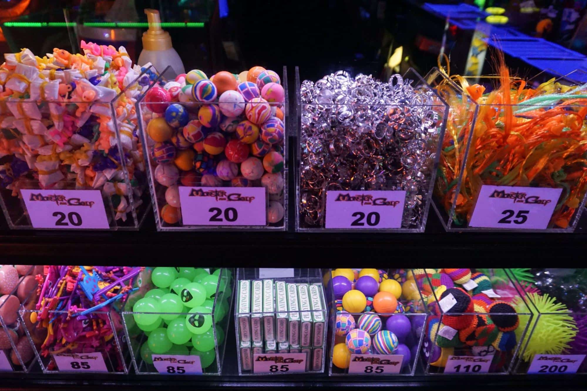 Katy Promotions 3 Prize buckets at monster mini golf denver